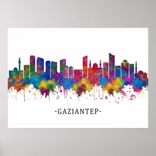 Gaziantep Turkey Skyline Poster (Vorne)