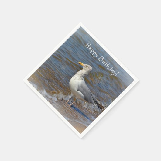 Gazing Seagull Serviette (Ecke)