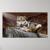 Gazing Wolf Poster (Vorne)