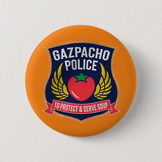 Gazpacho-Polizei Button (Vorderseite)