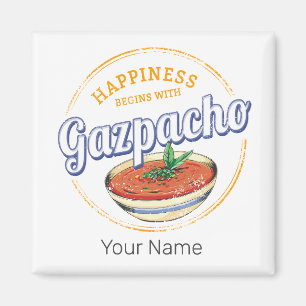 Gazpacho Soup Retro Cook Vintag Gourmet Spanien Magnet