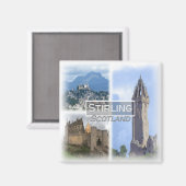 GB0154 Europe, Schottland, Stirling, Kühlschrank Magnet (Vorderseite/Rückseite)