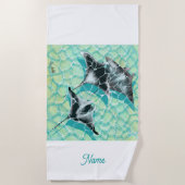 GB Beachtowel Manta Ray Strandtuch (Vorderseite)