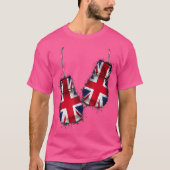 Gb Boxing Boxer Fans Flag Flag Fight Gloves Britis T-Shirt (Vorderseite)