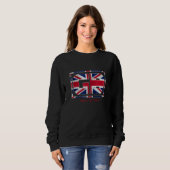 GB Great British with UK Flag Illustration Graphic Sweatshirt (Vorne ganz)