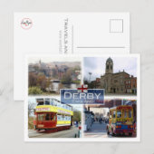 GB Großbritannien - England - Derby - Postkarte (Vorne/Hinten)
