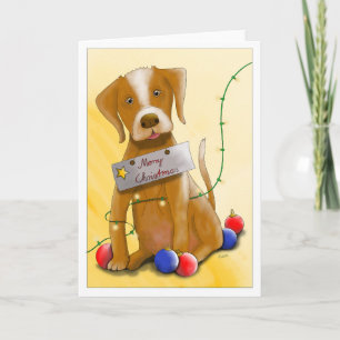 GB Holiday card with cute dog Feiertagskarte