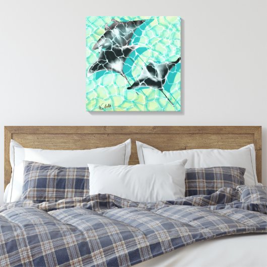 GB Print on canvas Manta Rays Leinwanddruck (Insitu (Schlafzimmer))