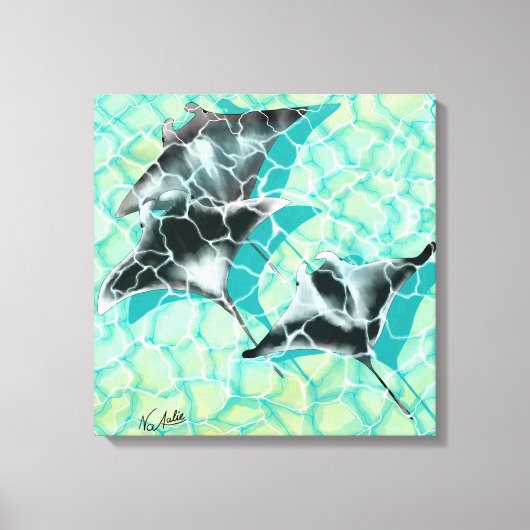 GB Print on canvas Manta Rays Leinwanddruck (Vorderseite)