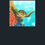 GB Print on canvas turtle Leinwanddruck<br><div class="desc">GB Bring this stunning work of art into your home. Whether in your bedroom,  living room,  or office,  this hand-drawn turtle will instantly bring a holiday feeling into your home and is a great eye-catcher on any wall.</div>