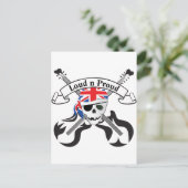 GB Scull & Guitars Postkarte (Stehend Vorderseite)