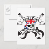 GB Scull & Guitars Postkarte (Vorne/Hinten)