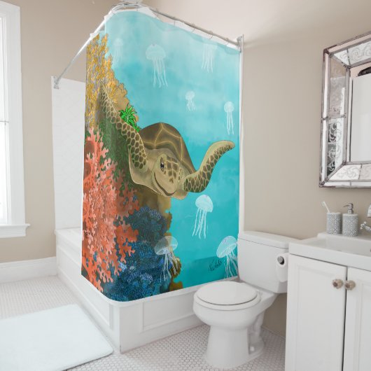 GB Shower Curtain Turtle Duschvorhang (Beispiel)