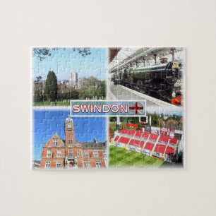 GB Swindon ^ Stadtzentrum - Eisenbahnmuseum - Stad Puzzle