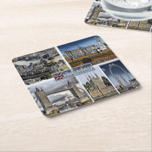 GB ^ Vereinigtes Königreich - England - London Rechteckiger Pappuntersetzer