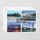 GB Vereinigtes Königreich - Wales - Tenby - Postkarte (Vorne/Hinten)