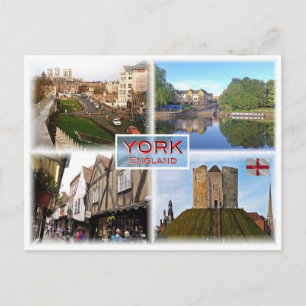 GB York ^ Walls and Minster - River Ouse - Shamble Postkarte