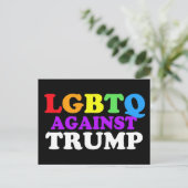 GBTQ gegen Trump Postkarte (Stehend Vorderseite)