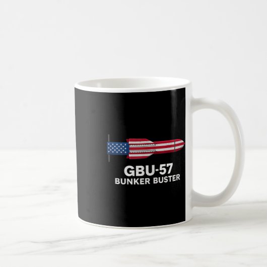 Gbu-57 Bunker Buster American Flag 4th Of July Tan Kaffeetasse (Rechts)