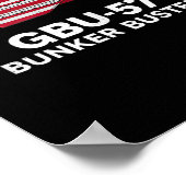 Gbu-57 Bunker Buster American Flag 4th Of July Tan Poster (Ecke)
