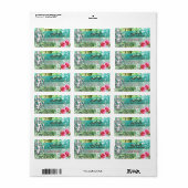 GC Adore Vintag Türkis Adressaufkleber (Vorne)