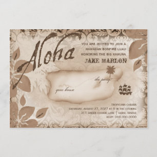 Gc Aloha Luau Insel Braun Einladung