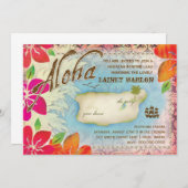 GC Aloha Luau Island 2 Einladung (Vorne/Hinten)