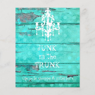 GC Aqua Vintag Wood Chandelier Flyer