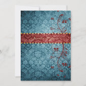 GC| Bejewelge Türkis und Rot Einladung (Vorderseite)