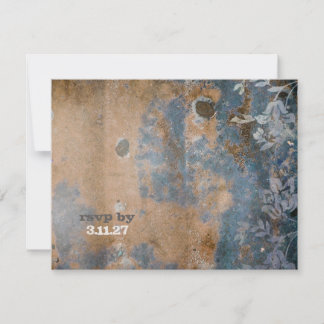 GC | beleidigend rustikale UAWG | Golden Metallic RSVP Karte