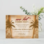 GC Eine heiße Sommernacht Einladung (Stehend Vorderseite)