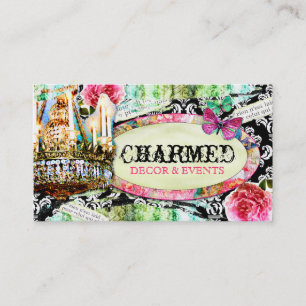 GC Gewohnby Vintag Charm Black Damask Visitenkarte