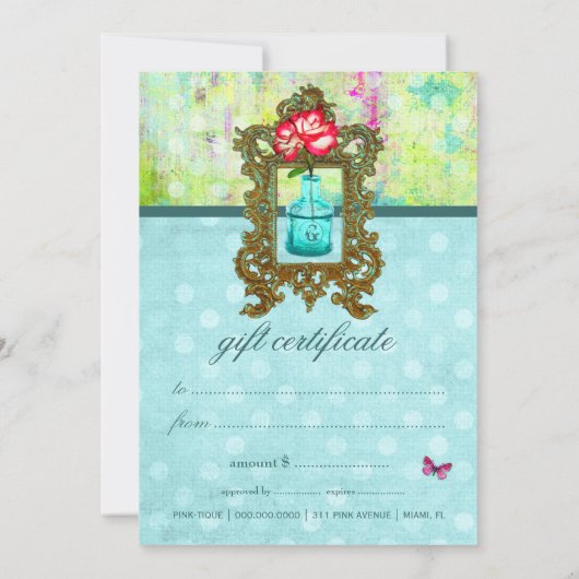 GC Greenhouse Chic Gift Certificate (Rückseite)