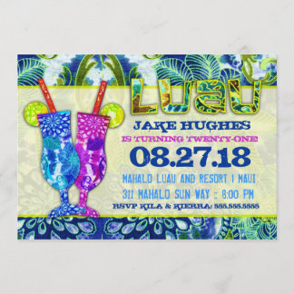 GC Hawaiian Cocktails Royal Caribbean Blau Einladung