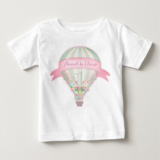 GC Heißluftballon Erster Geburtstag T-Shirt (Vorderseite)