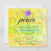 GC Hippy-Gefärbte Krawatte laden Einladung (Rückseite)