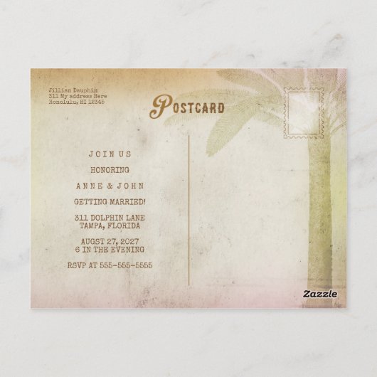 GC LUAU SUNSET POSTCARD POSTKARTE (Rückseite)