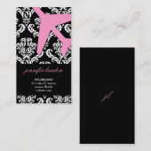 GC| LUFTVERKEHR AUS rosa Damast Visitenkarte (Vorne/Hinten)