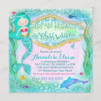 GC Magical Mermaid Invasion Glitzer Einladung