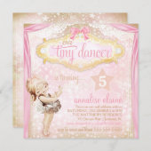 GC Magischer Vintager Tänzer Ballerina Einladung (Vorne/Hinten)