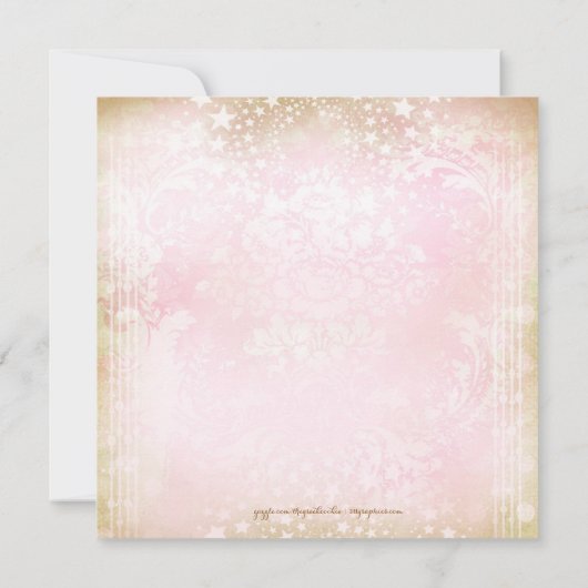 GC Magischer Vintager Tänzer Ballerina Einladung (Rückseite)