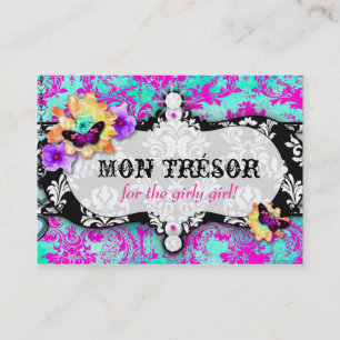 GC Mon Trésor Türkis Pink Visitenkarte