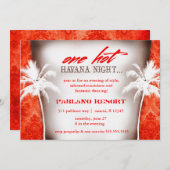 GC One Hot Havana Night Vintag Red Einladung (Vorne/Hinten)