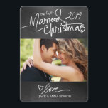 GC Our First Married Christmas Holiday Card Chalk Feiertagskarte<br><div class="desc">Design von Jill McAmis © 2014.</div>
