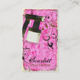 GC Pink Spray Tan Vintage Visitenkarte