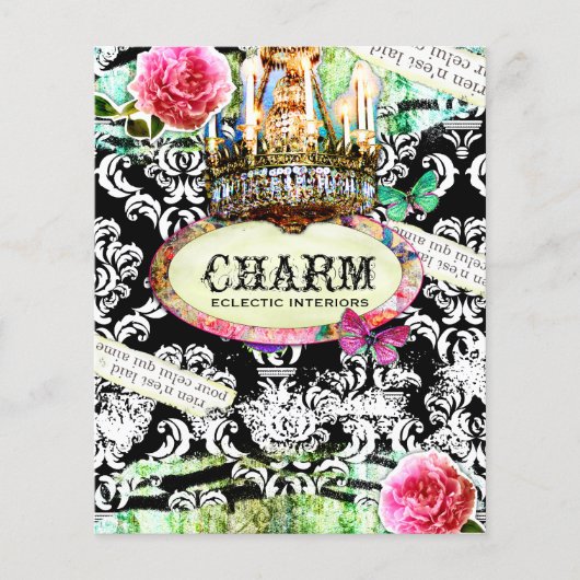 GC SHABBY Vintag Charm Flyer Black Damask (Vorne)