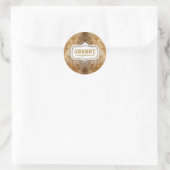 GC Shabby Vintag Gold Damask Aufkleber (Tasche)