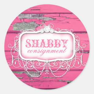 GC Shabby Vintag Pink Wood Sticker