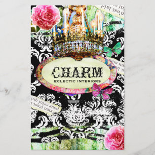 GC   SHABBY Vintage Charm - Schwarzer Damast Flyer