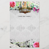 GC | SHABBY Vintage Charm - Schwarzer Damast Flyer (Hinten)